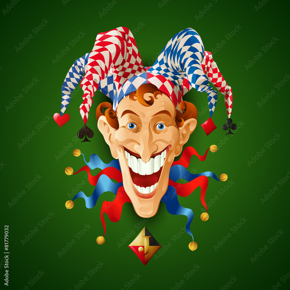 Picture Jolly Joker. Vector illustration Adobe Stock