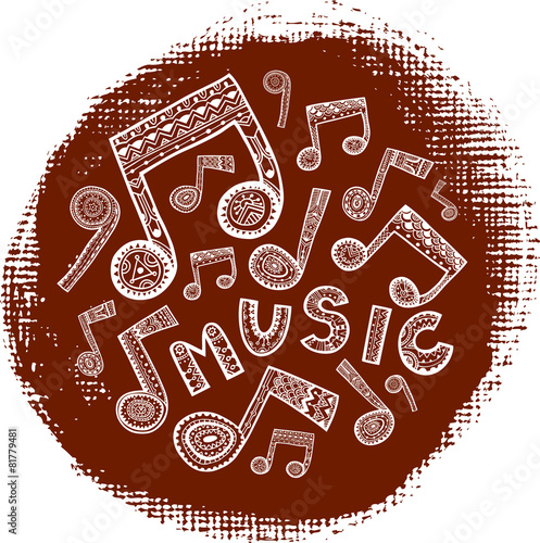 Textured music circle