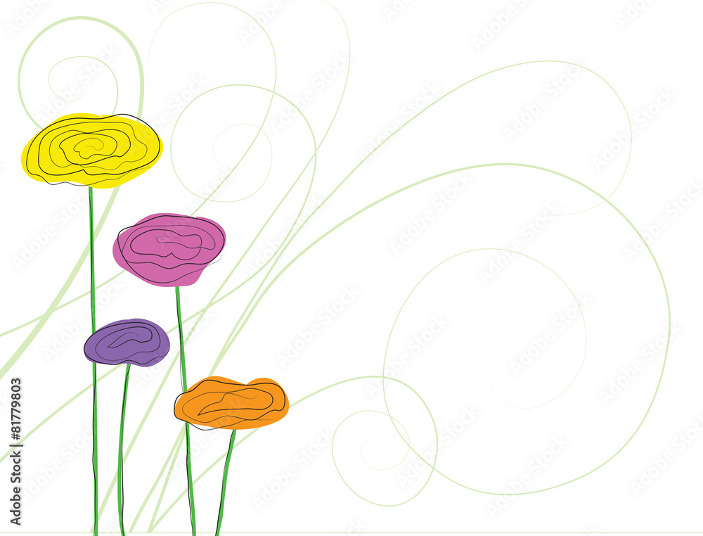 Naklejka premium Flowers