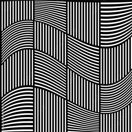 Black and white abstract grid, grating pattern