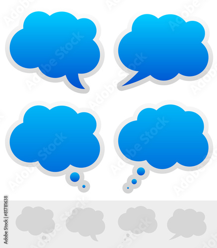 Speech and thought bubble shapes