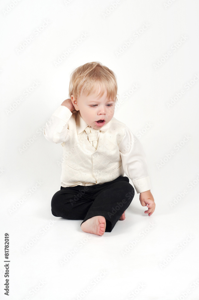 Cute little baby in formal suit Cute little baby in formal suit