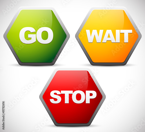 Go, wait, and stop control / traffic signs, signals.