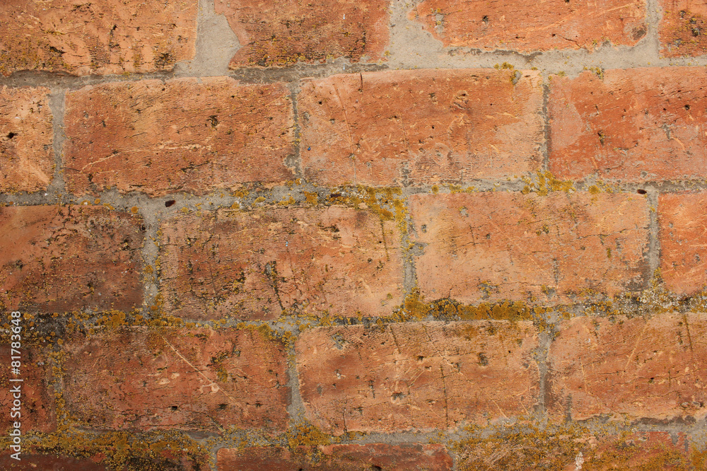 Old red brick wall Old red brick wall