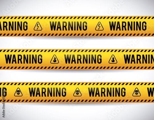 Yellow tape design.