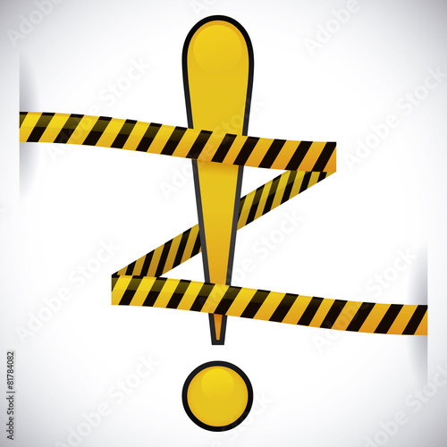 Yellow tape design.