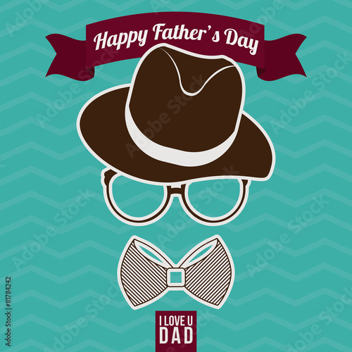 Happy fathers day design. photo