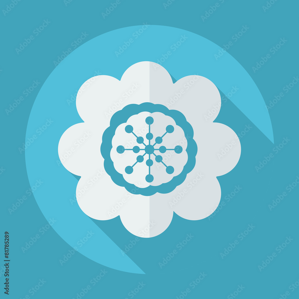 Flat modern design with shadow flower icon Flat modern design with shadow flower icon