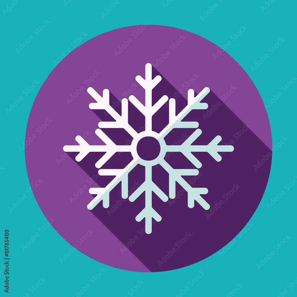 Flat modern design with shadow vector snowflake Flat modern design with shadow vector snowflake