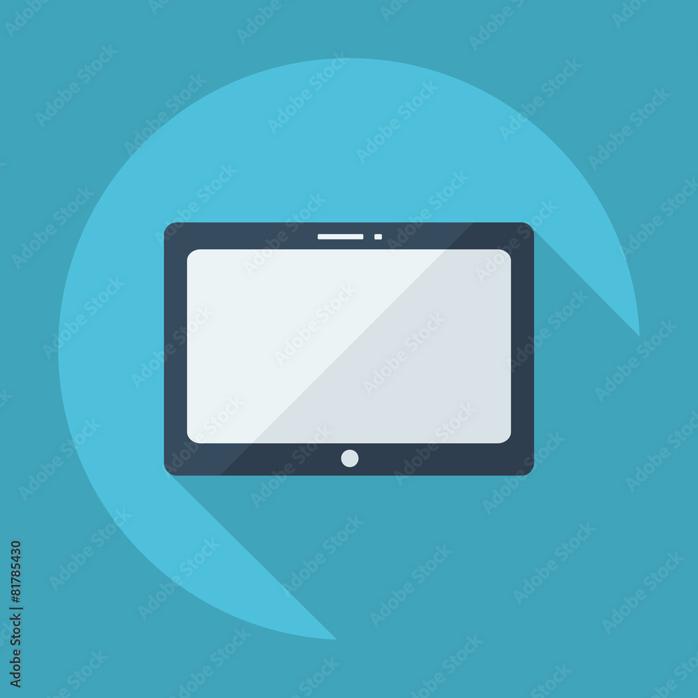 Flat modern design with shadow communicator, tablet Flat modern design with shadow communicator, tablet