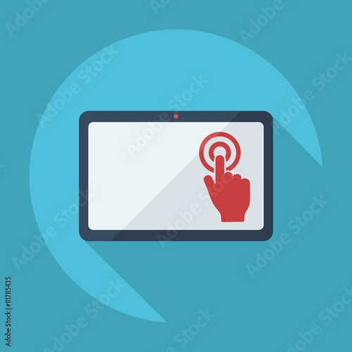 Flat modern design with shadow communicator, tablet