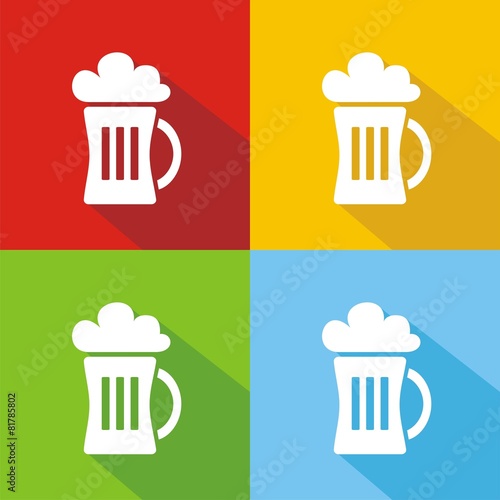 Icono cerveza Colores sombra