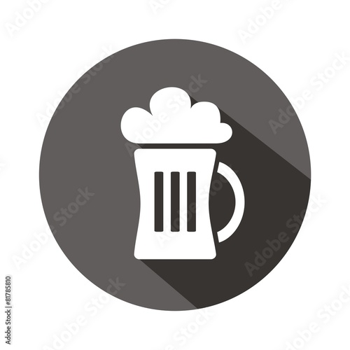 Icono cerveza botón sombra