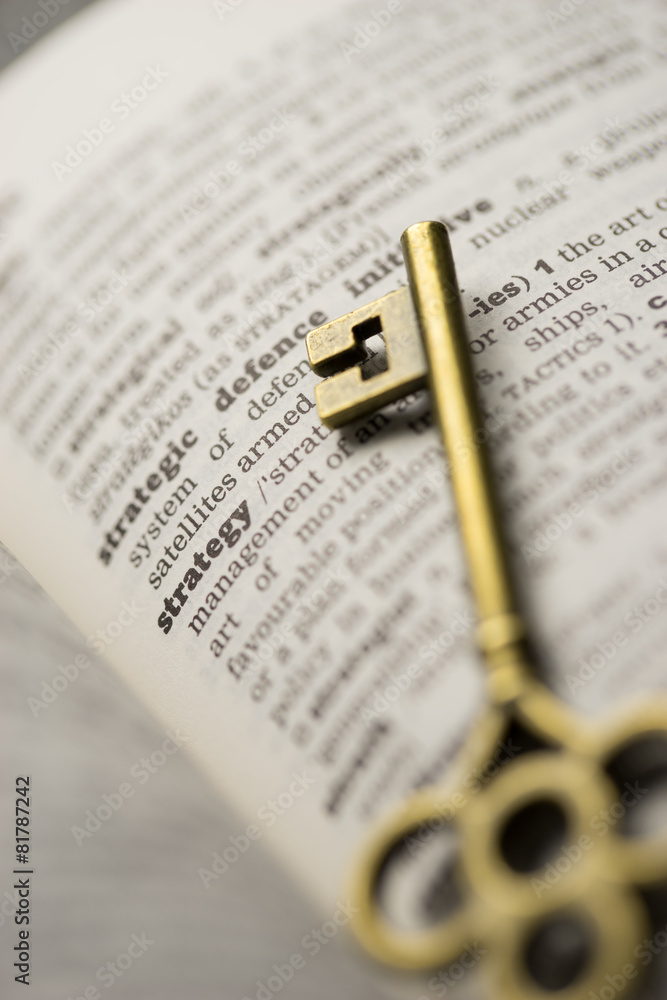 Business concept key for strategy Business concept key for strategy