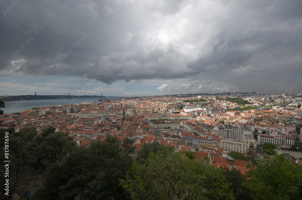 View over Lisbon from the São Jorge castle