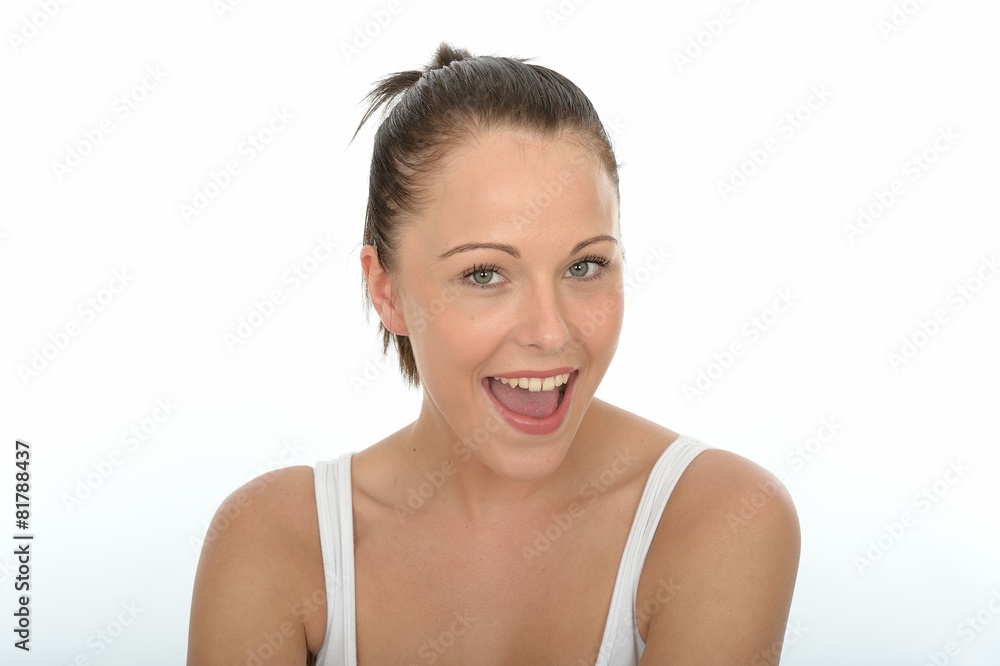 Portraits of a Happy Beautiful Young Woman Looking at the Camera Portraits of a Happy Beautiful Young Woman Looking at the Camera