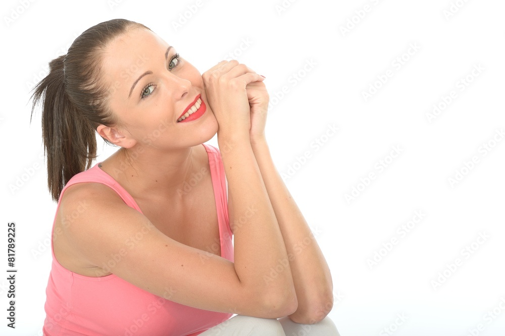 Portrait of a Relaxed Happy Attractive Young Woman Portrait of a Relaxed Happy Attractive Young Woman