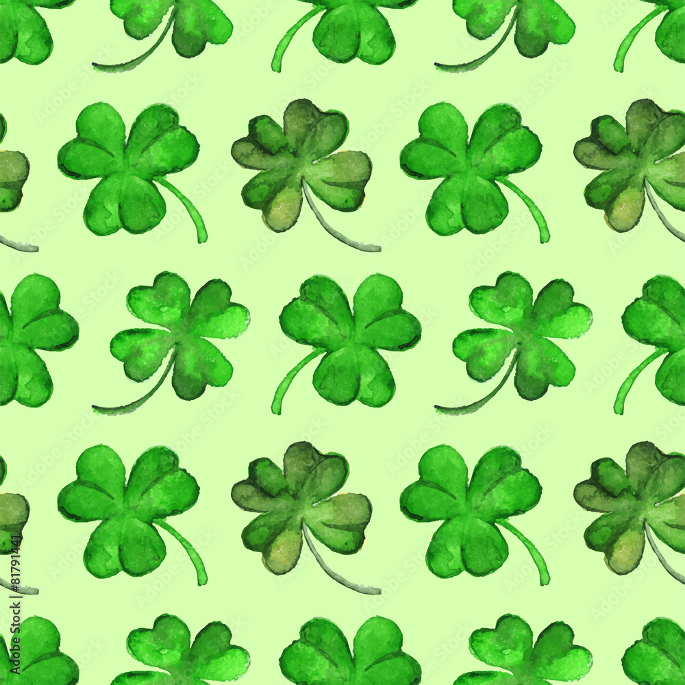 Green clover texture seamless pattern background