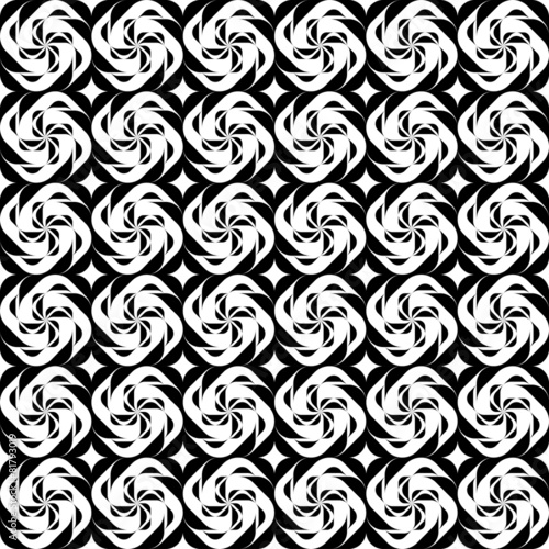 Black and white geometric seamless pattern twist stylish.