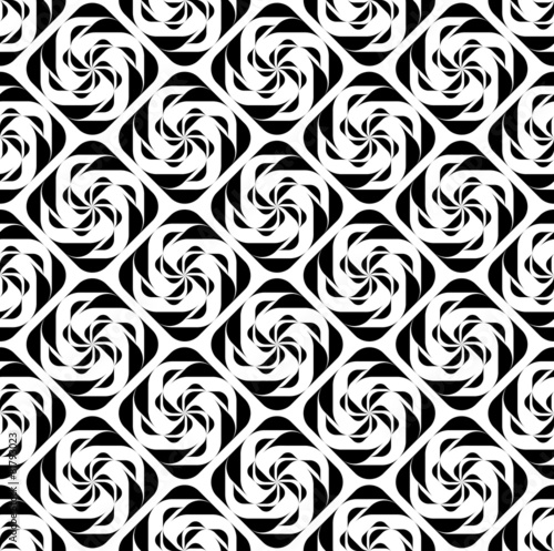 Black and white geometric seamless pattern twist stylish.