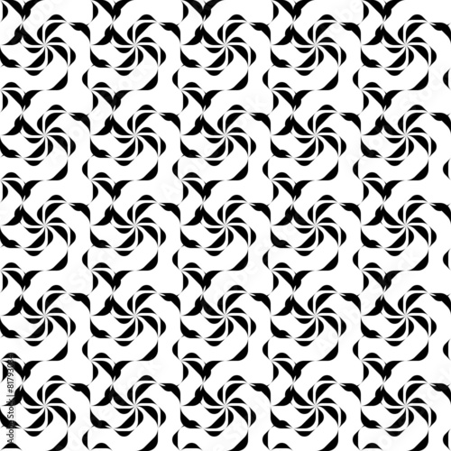 Black and white geometric seamless pattern twist stylish.