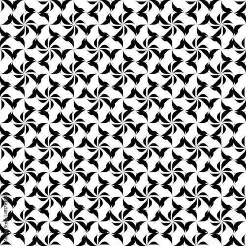Black and white geometric seamless pattern twist stylish.