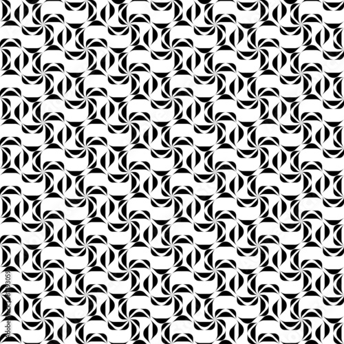 Black and white geometric seamless pattern twist stylish.