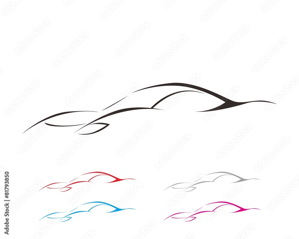 Naklejka premium car line logo