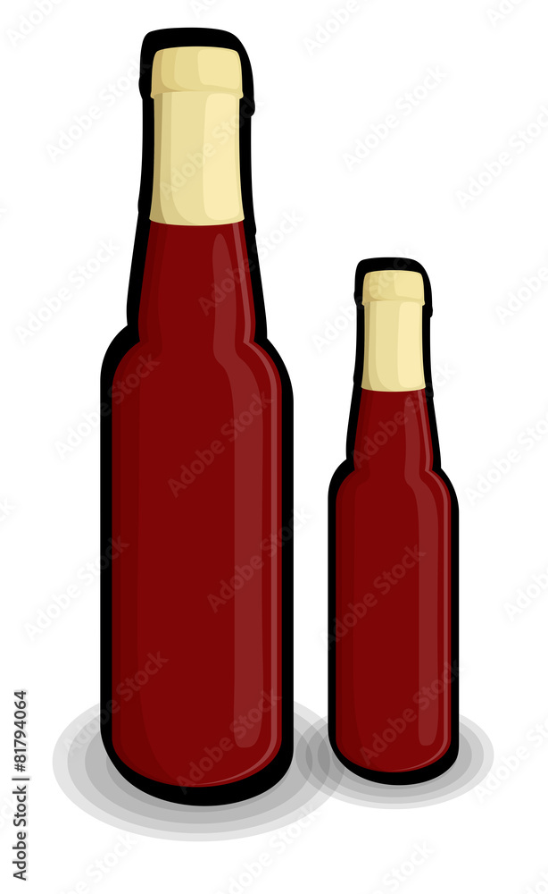 Retro Red Champagne Bottles Retro Red Champagne Bottles