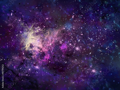 Galaxy background illustration, deep and colorful © backgroundesign