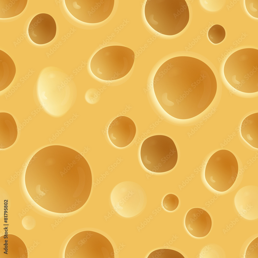 Seamless yellow cheese with holes pattern Seamless yellow cheese with holes pattern