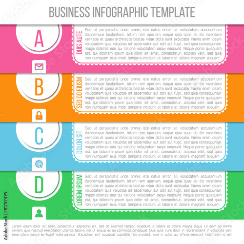 Bright infographic template suitable for business presentations