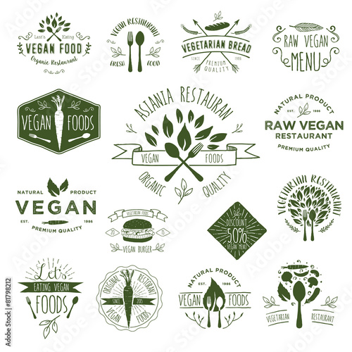 Hand Drawing Vegan Badges