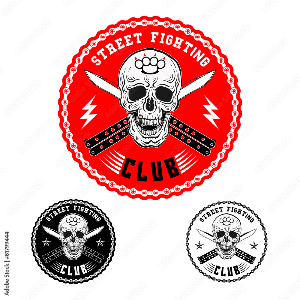 Street fight emblem