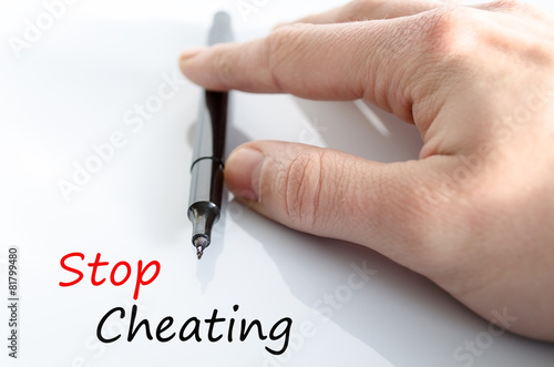 Stop Cheating Concept