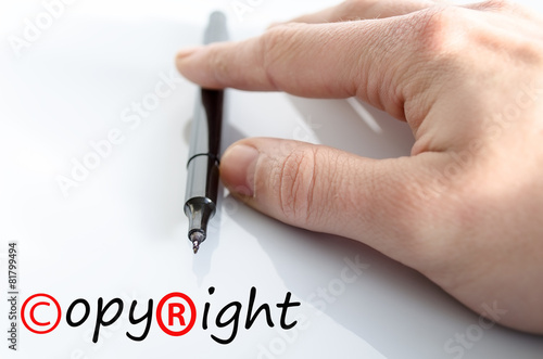 Cuadro en lienzo Copyright Concept