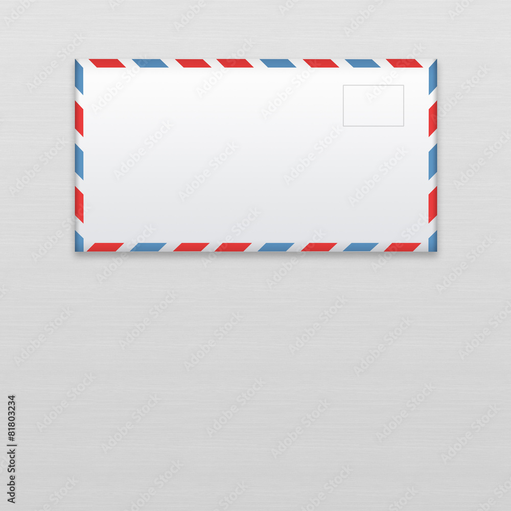 Post envelope on gray wooden background. Post envelope on gray wooden background.