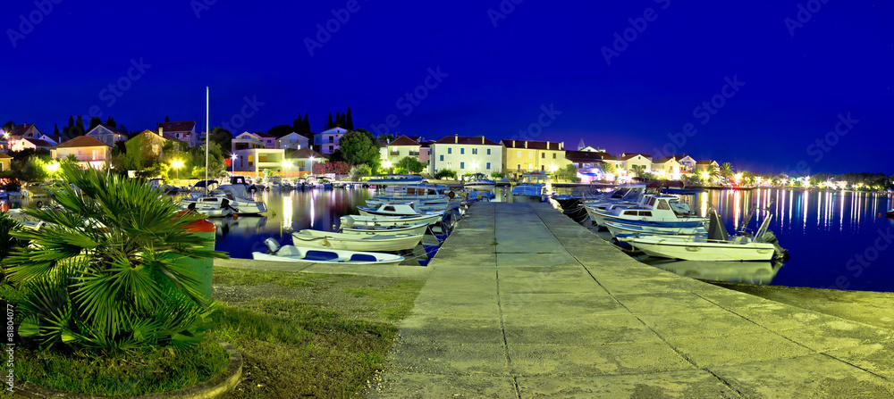 Adriatic tourist destination Petrcane waterfront view