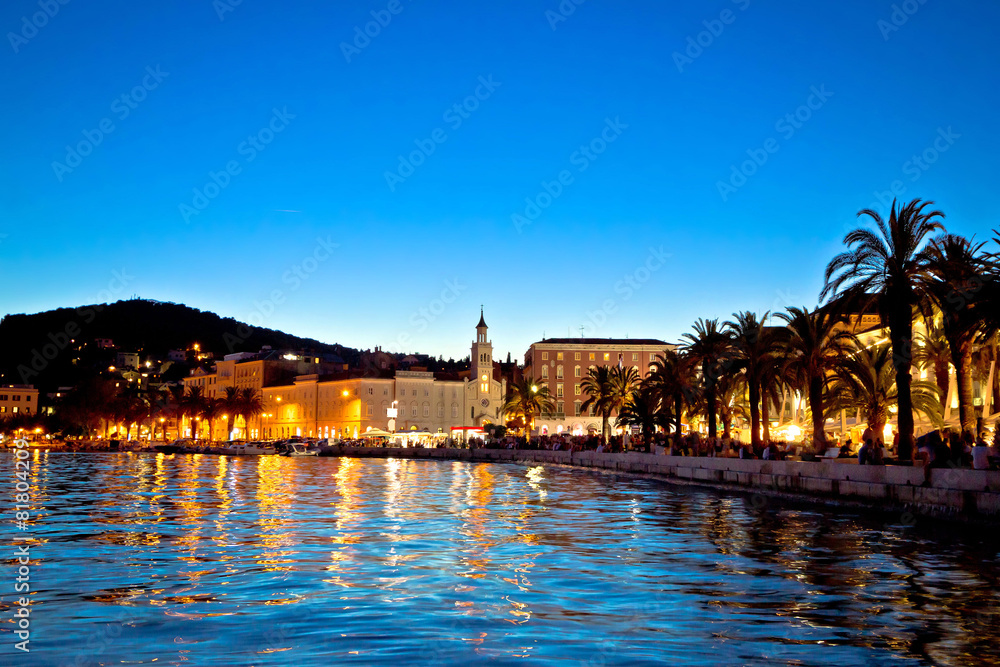 Split waterfront evening view, Dalmatia