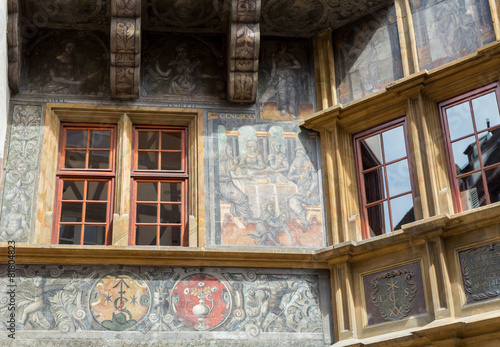 façade décorée et peinte à colmar