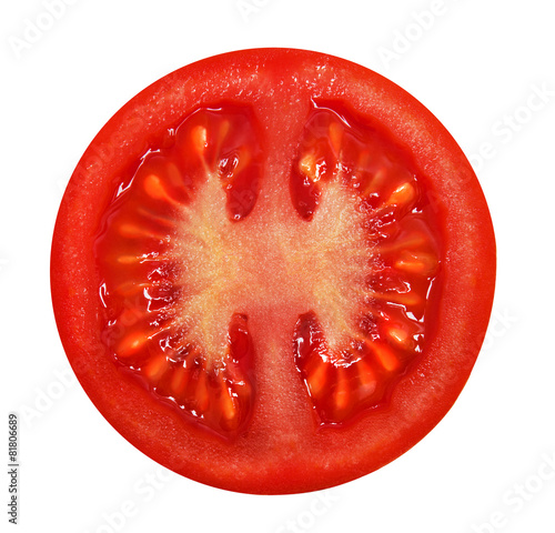 Fresh red tomato isolated on a white backround