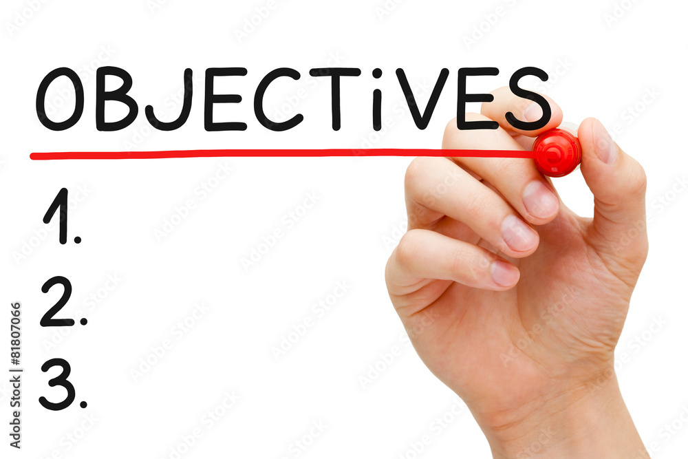 Fototapeta premium Blank Objectives List Concept