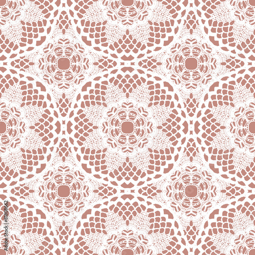 Lace white seamless mesh pattern.