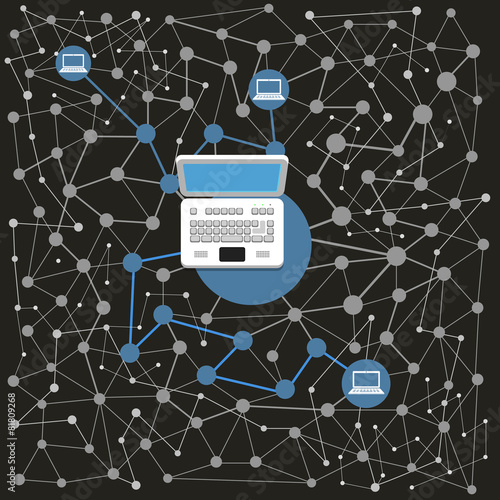 Abstract scheme of modern computer network