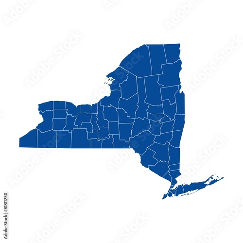 New York state - county map photo