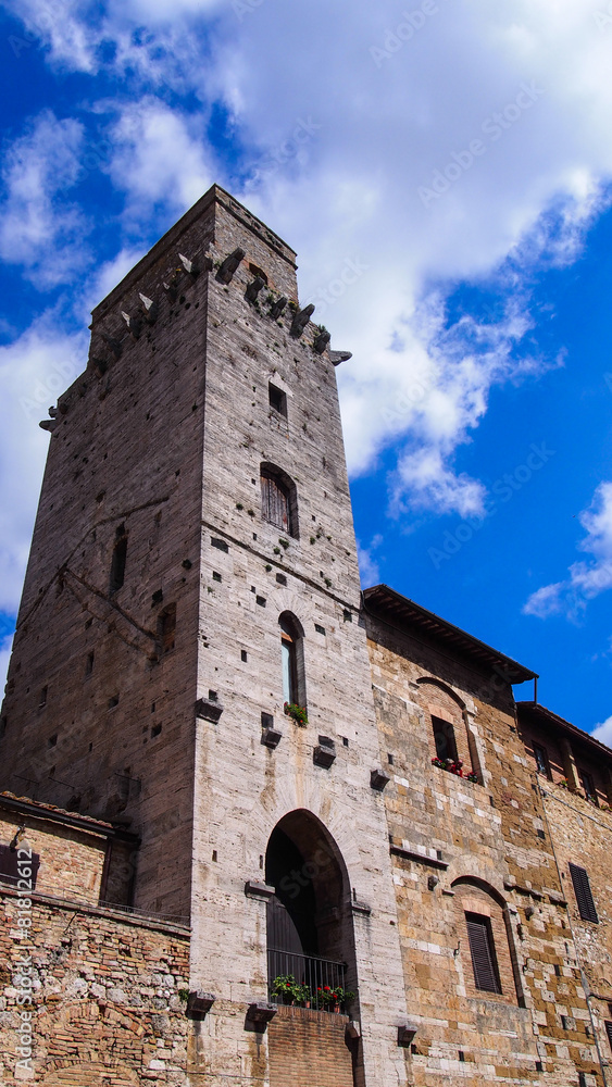 San Gimignano tower view, Tuscany