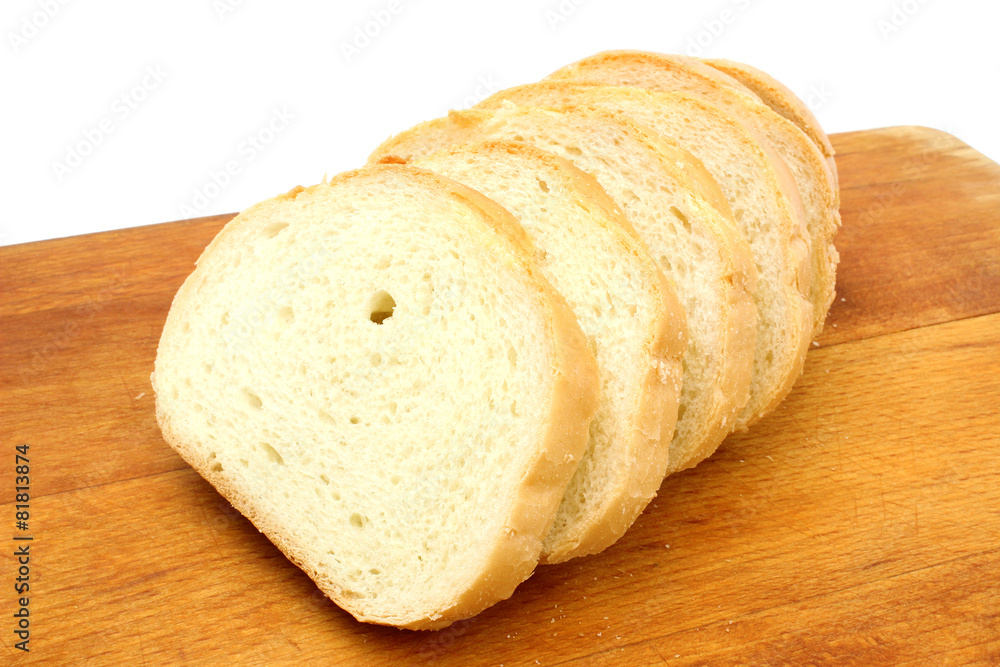 Cutting white wheat bread