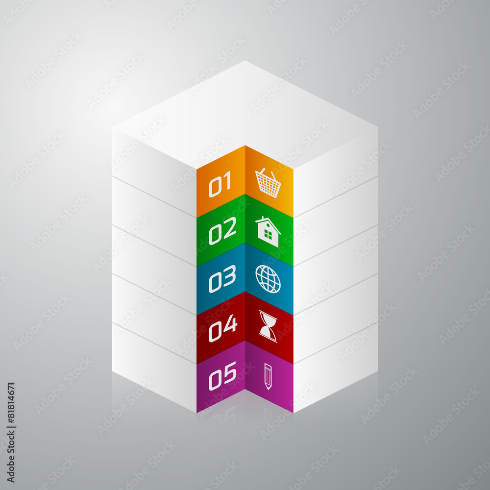 Vector illustration isometric square info graphics Vector illustration isometric square info graphics