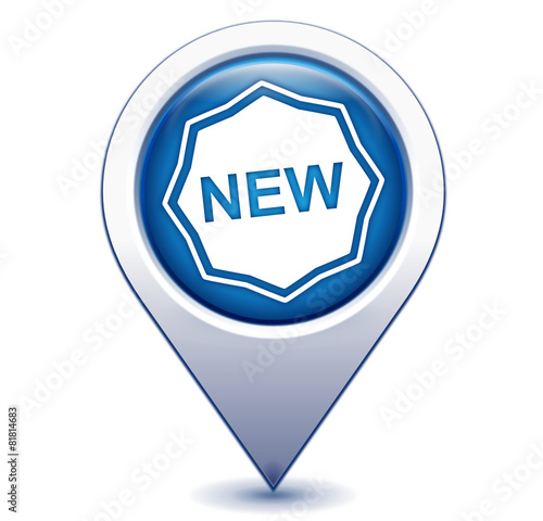 nouveau sur marqueur géolocalisation bleu
