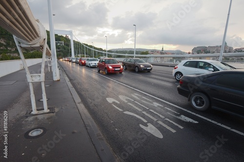 Traffic on a bridge